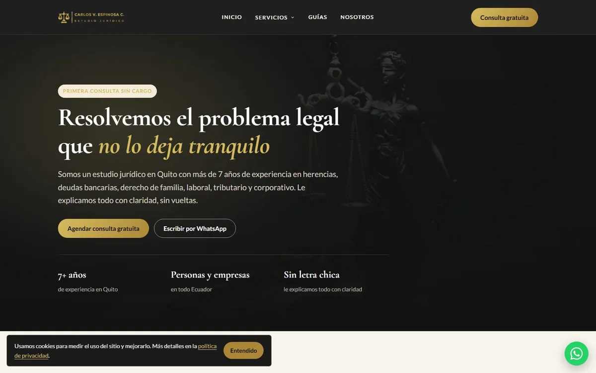 Portada del sitio de Carlos Espinosa