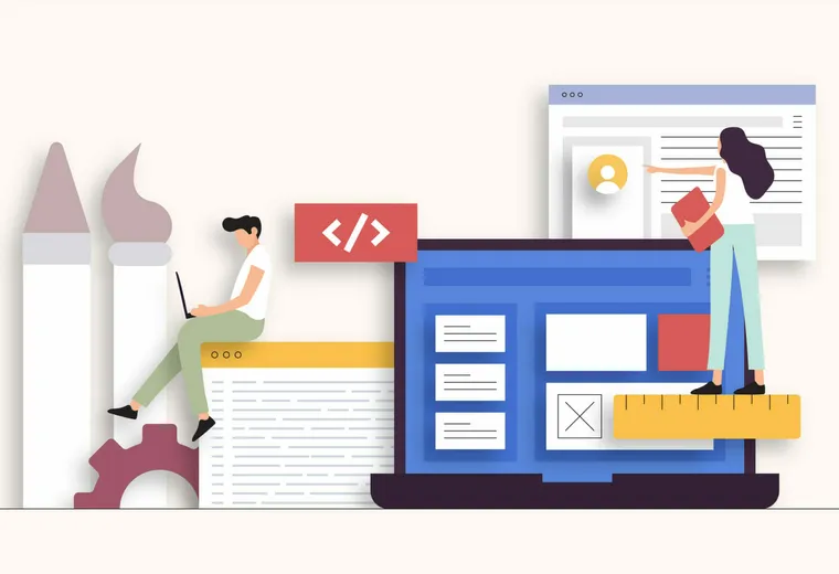 Personas usando dispositivos para buscar servicios en internet