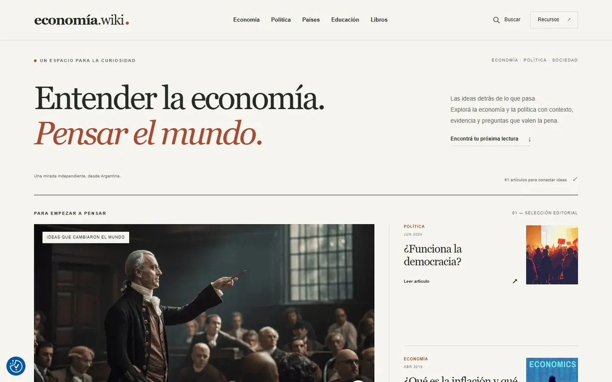 Portada del sitio de Política y Economía