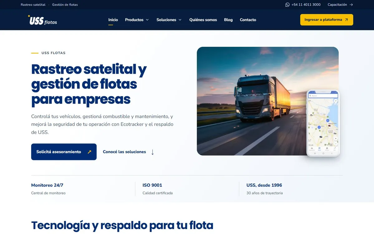 Portada del sitio de USS Flotas