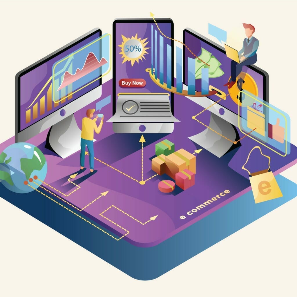 illustration-website-web-template-vector-page-flat-landing-banner-vector-id1163223963 soluciones corporativas de marketing digital