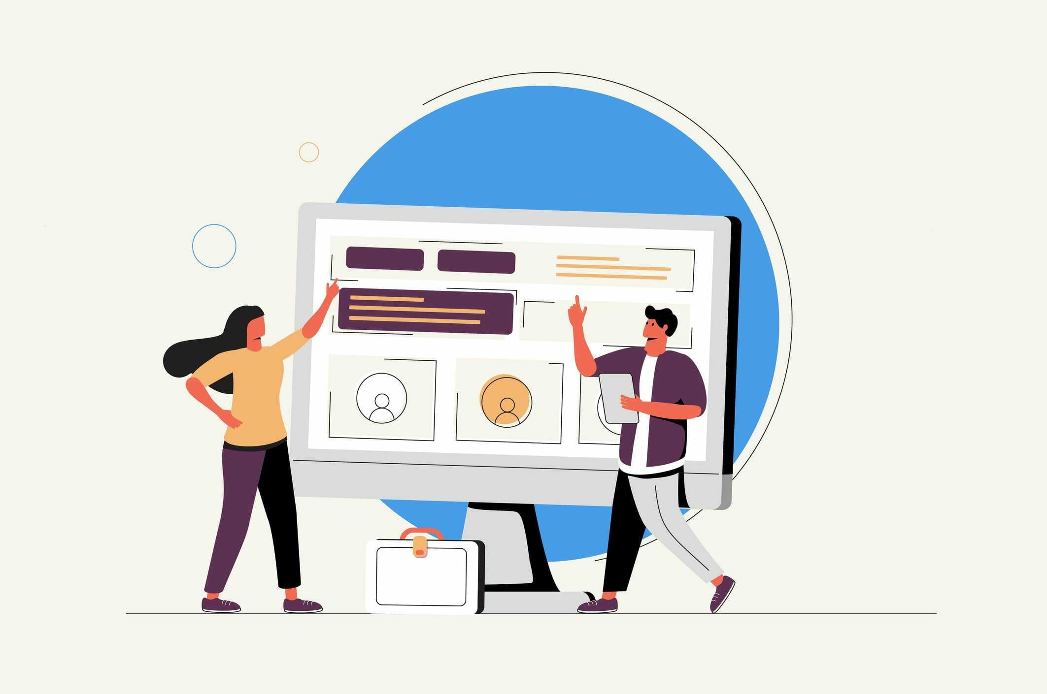 Corporate website website UI kit. Official company website, business online representation, corporate vision page, web. soluciones a medida marketing digital